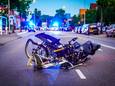 De ravage na het ongeluk op de Leenderweg in Eindhoven.