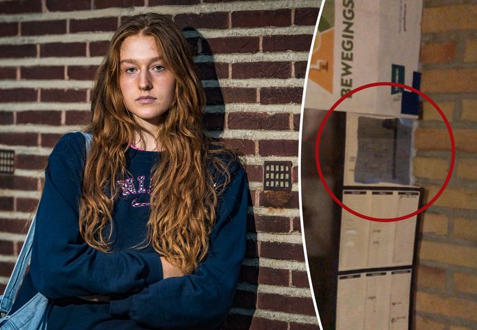 Leerlinge Gloria Van Mechelen (18) ontdekte de spiegel toen ze toevallig een plaats zocht om zich om te kleden voor een sportexamen.