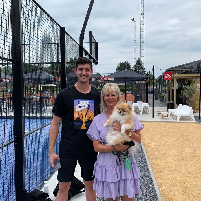 Thibaut Courtois au club de tennis d'Alken