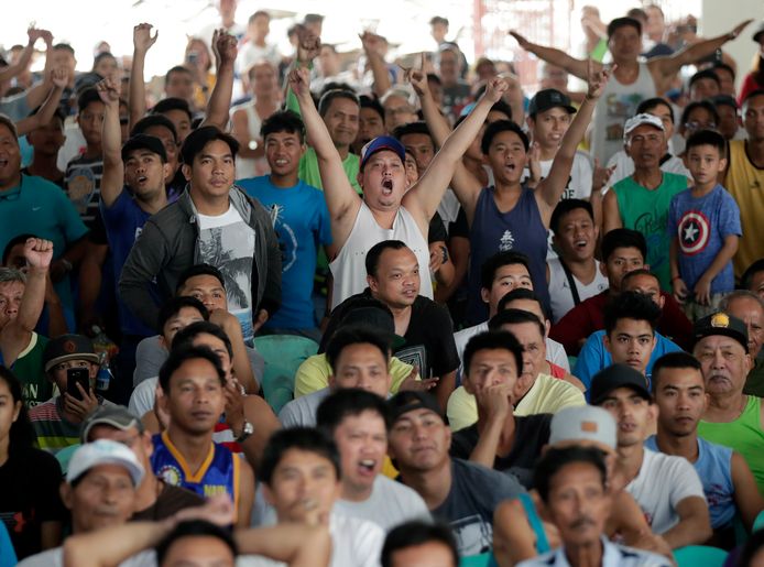 In de Filipijnen werd de partij massaal bekeken.