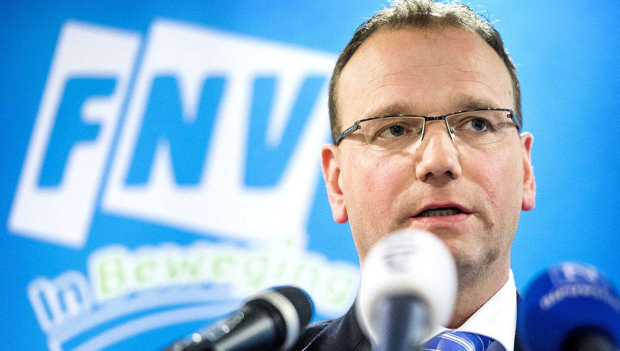 FNV-voorman Ton Heerts in 2013 Beeld ANP