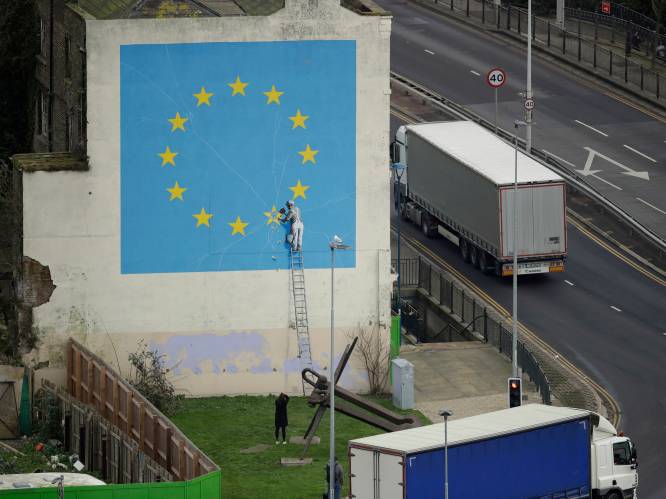 Banksy’s muurschildering over de brexit op mysterieuze wijze verdwenen