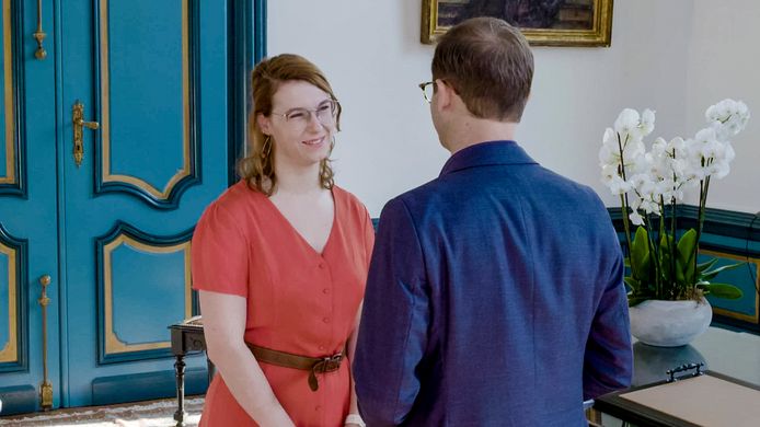 Blind Getrouwd; seizoen 5, aflevering 10 op zondag 19 april 2020 bij VTM. Op de foto: Winnie & Jonah