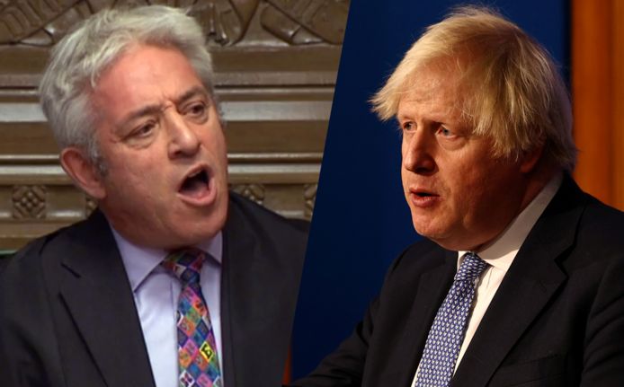 Fotomontage: John Bercow en Boris Johnson