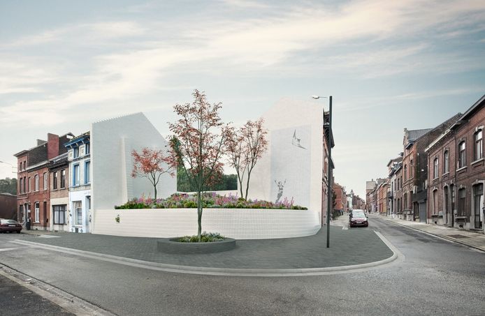 Parc mémoriel qui va remplacer la tristement célèbre ancienne maison de Marc Dutroux à Marcinelle (Charleroi)