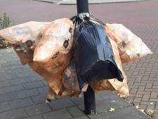 Proef met plastic afval in Roosendaal: niet aan de lantaarnpaal, maar weer ouderwets in de container