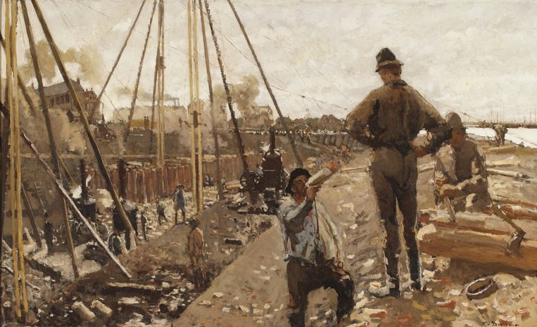 Breitners Heiwerk aan de Van Diemenstraat uit 1897. Beeld Particuliere collectie