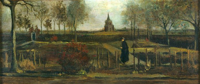 Lentetuin, de pastorietuin te Nuenen in het voorjaar - Vincent van Gogh