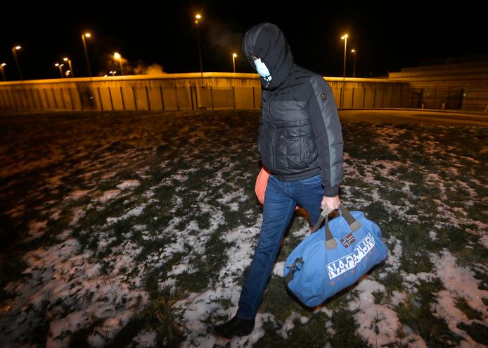 Stéphane Moreau quittant la prison de Marche-en Famenne le 11 février dernier.
