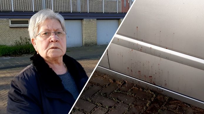 Jeanette Triandafilis baalt dat haar auto onder het bloed zit na de dodelijke schietpartij in Waalwijk donderdagavond.