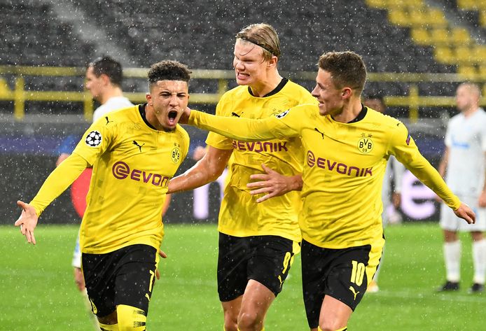 De offensieve weelde bij Dortmund: Sancho, Haaland en Hazard.