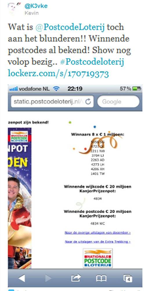 Uitslag Postcode Loterij Mei 2021 Postcodeloterij Blundert Met Uitslagen Binnenland Ad Nl