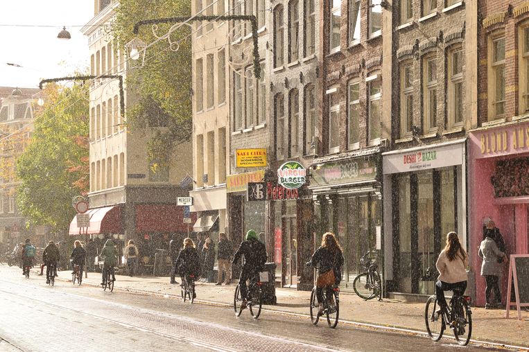 Woensdag wordt de hele dag regen voorspeld in Amsterdam. Beeld Getty Images