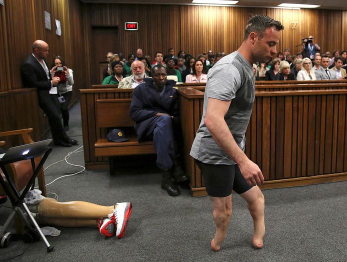 Oscar Pistorius, hier in 2016 tijdens het proces voor de moord op zijn vriendin.