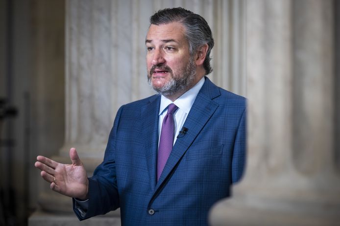 De Republikeinse senator Ted Cruz. Hij stelt voor om bewapende bewakers op basisscholen in te zetten om zo massaschietpartijen als dinsdag in Texas te voorkomen.
