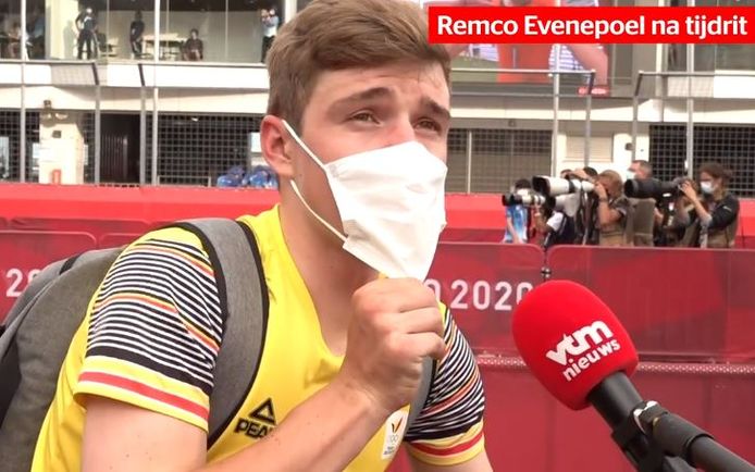 Remco Evenepoel na de olympische tijdrit