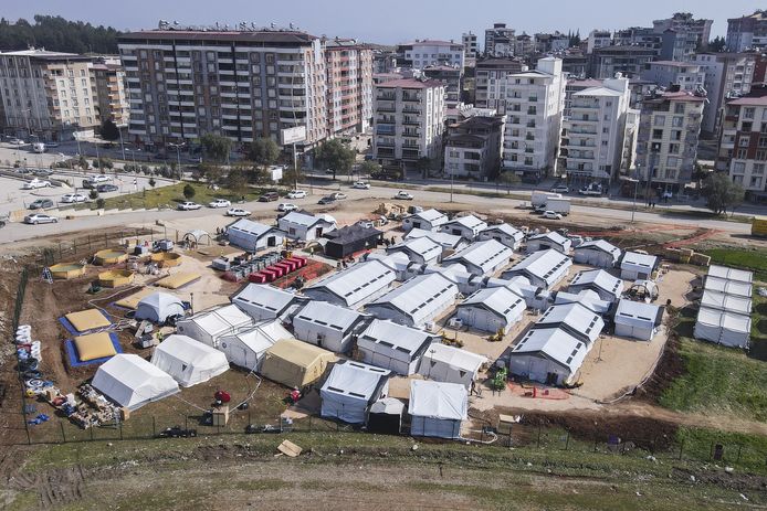 Het veldhospitaal van B-FAST in de stad Kirikhan in het zuiden van Turkije.