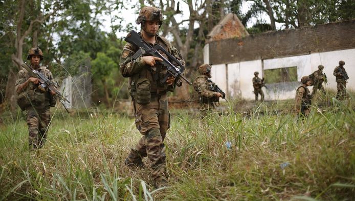 Troupes françaises à Bangui (Centrafrique)