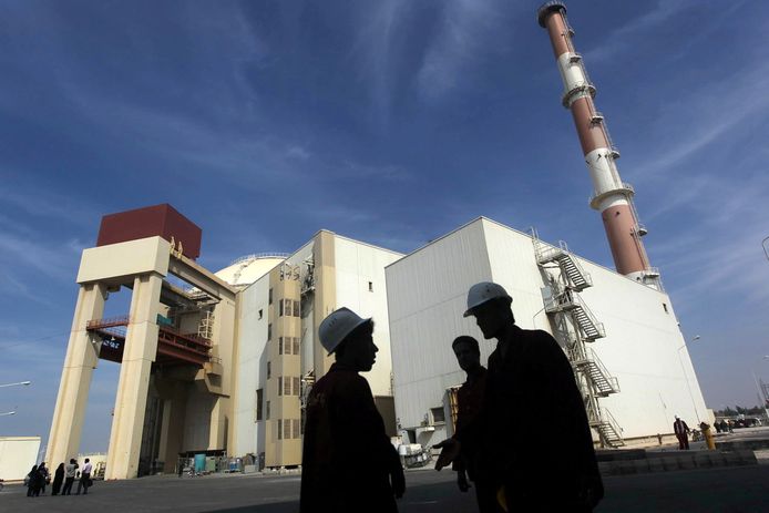 De nucleaire fabriek van  Bushehr in Iran.