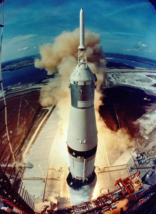 Lancering van de Apollo 11 in juli 1969