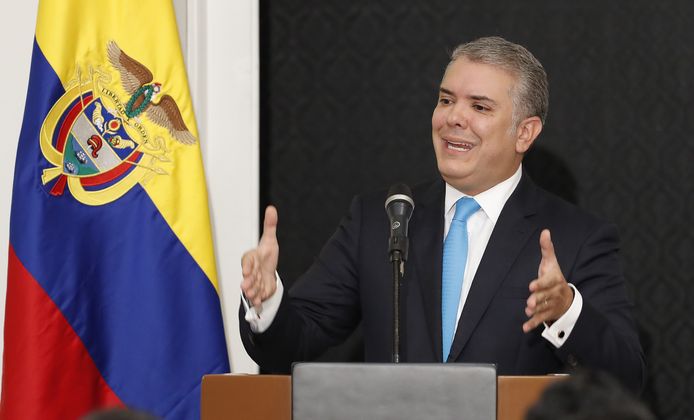 Archiefbeeld. De Colombiaanse president Ivan Duque (24/10/2019)