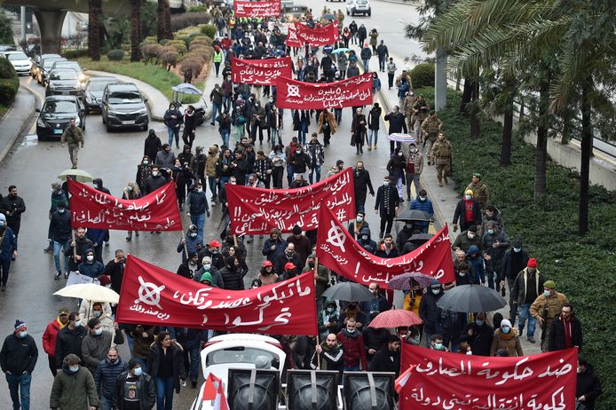 Het protest in Libanon blijft aanhouden.