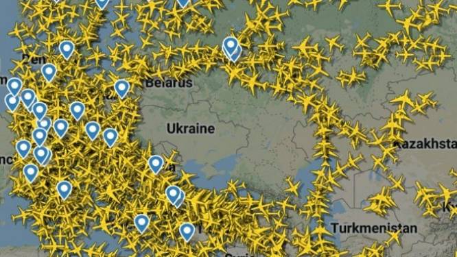 Flightradar overbelast: iedereen wil luchtruim Oekraïne en Rusland volgen