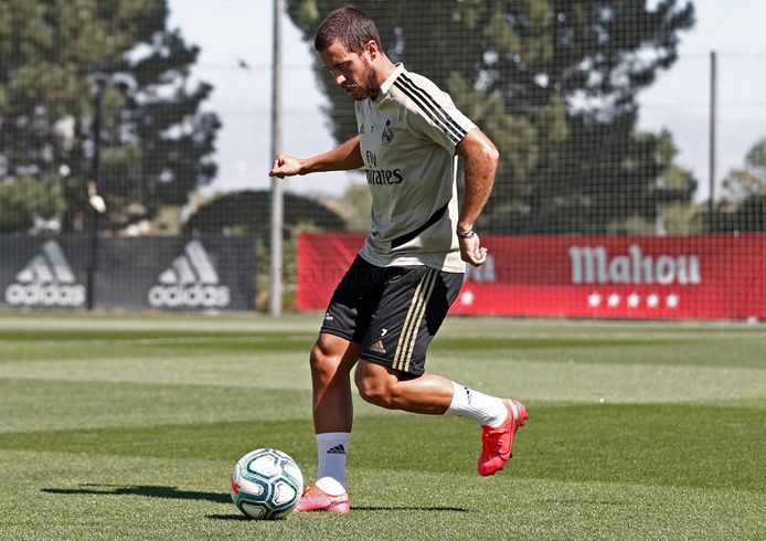 Eden Hazard op training bij Real.