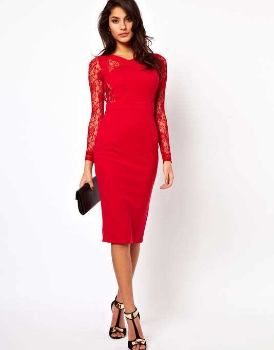 Voor zelfzekere kerst draag je best. een rood jurkje Mode Beauty hln.be