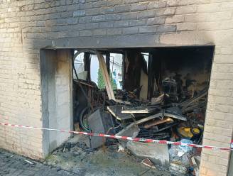 Brand in garagebox in Huizingen