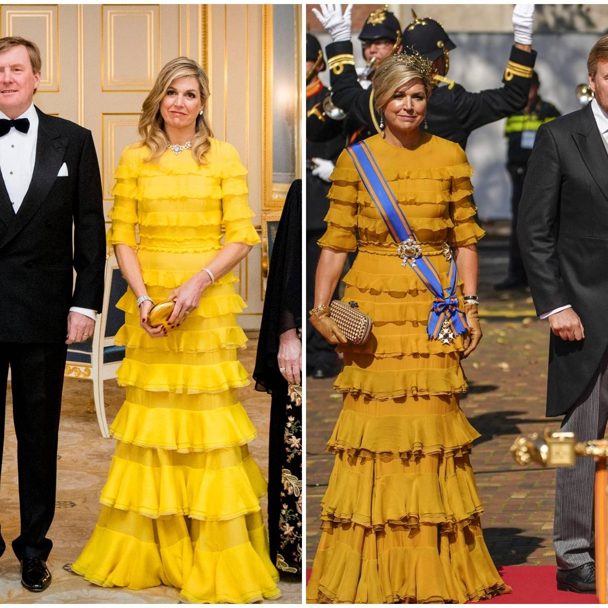 Koningin Maxima steekt jurk in nieuw jasje Het past bij een dag als vandaag Show AD
