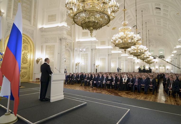 President Poetin in het Kremlin in 2015. Beeld REUTERS