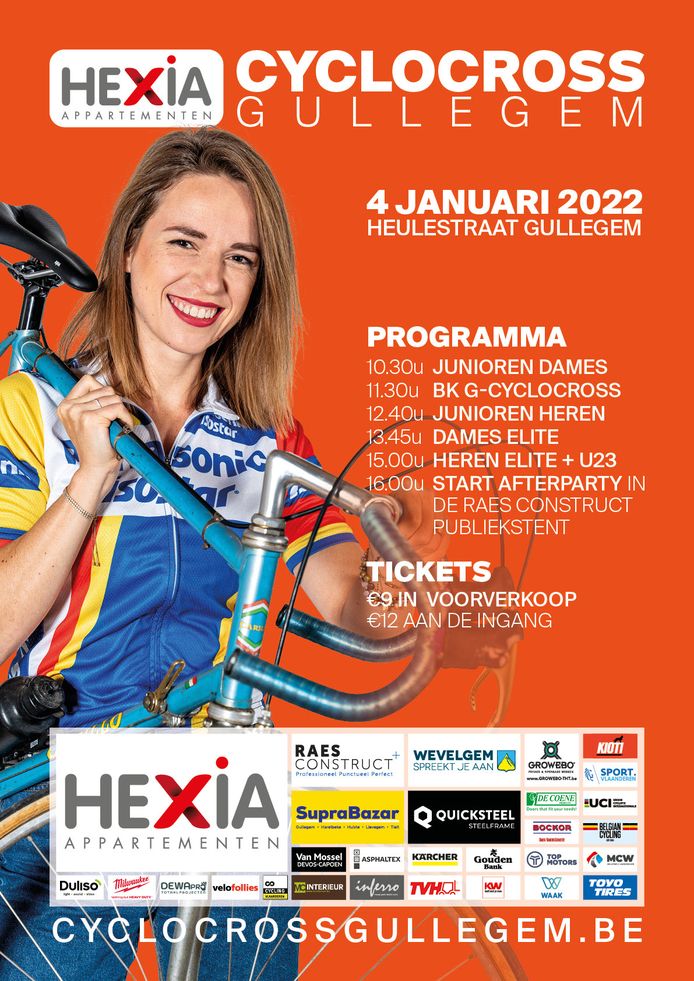 Stephanie Planckaert siert affiche Hexia Cyclocross Gullegem