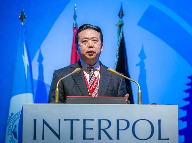 Interpol vraag China officieel om uitleg over vermiste voorzitter