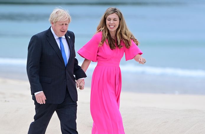 Boris Johnson en zijn vrouw Carrie.