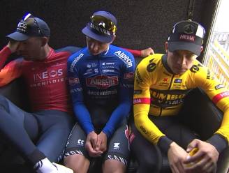 KIJK. Dé video die over de tongen gaat: Van der Poel, Van Aert en Ganna zorgen voor opvallend sofamoment
