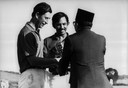 De Britse prins Charles en sultan Bolkiah tijdens een polotoernooi in februari 1984