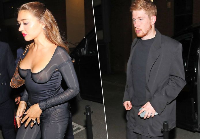 Kevin De Bruyne et son épouse Michèle lors de leur arrivée.