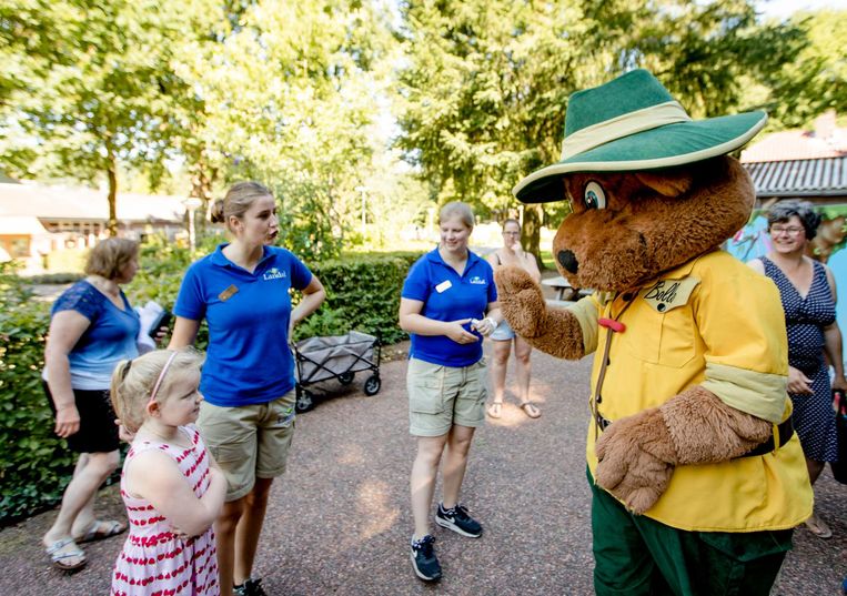 Bollo de Beer, de mascotte van Landal. Beeld Foto ANP