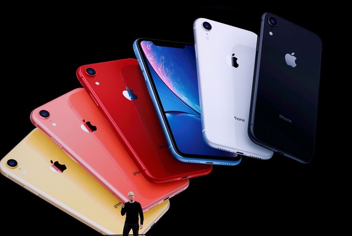 Apple-ceo Tim Cook kondigt de iPhone 11 aan.