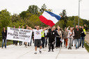 Een eerdere demonstratie in Hilversum  van Demonstratie van het Volk. De groep was klein, de bijeenkomst verliep rustig.