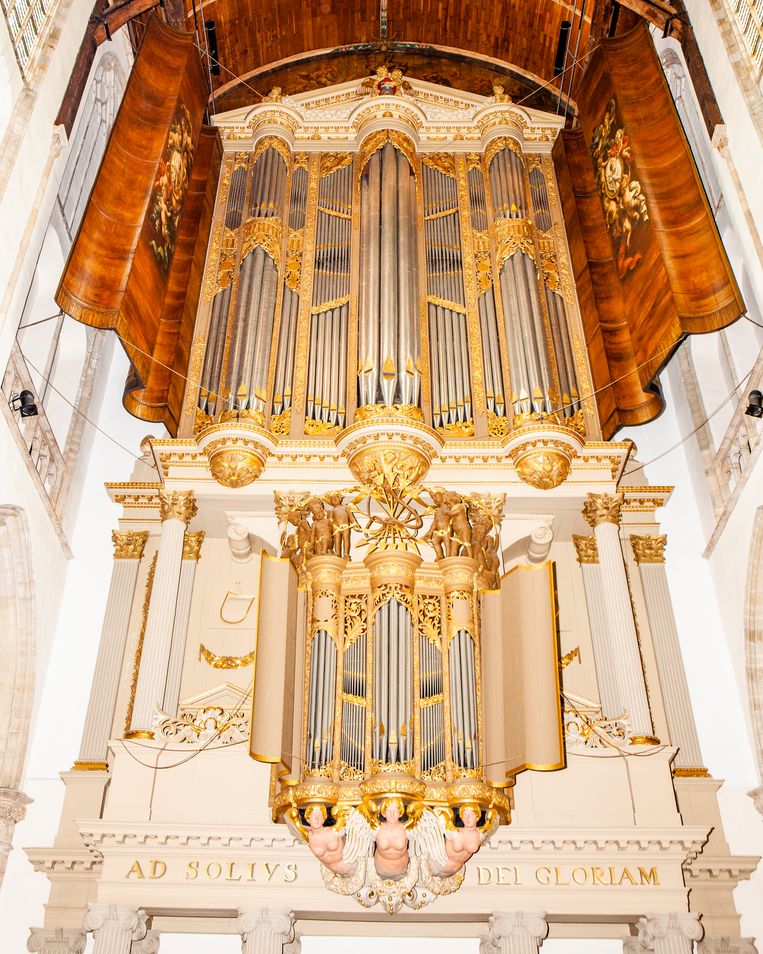 Het Van Hagerbeer-Schnitger-orgel in de Grote Laurenskerk in Alkmaar. Beeld Hilde Harshagen