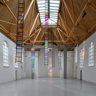 A firework ladder is the fiery highlight of this exhibition on ladders