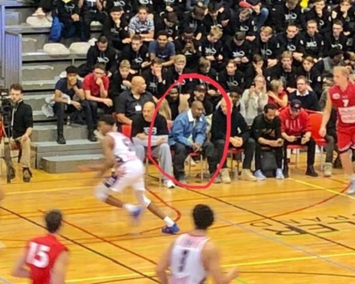 Kanye West kwam in Houthalen naar het basketbal kijken.