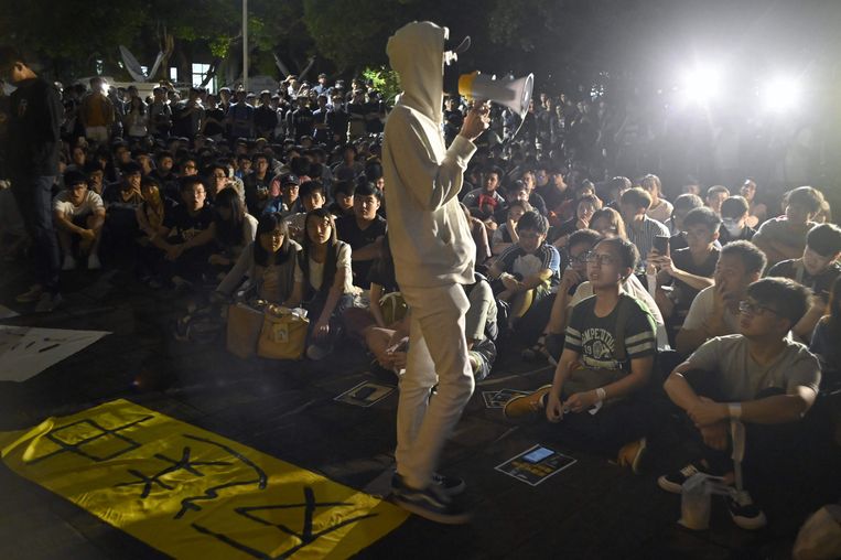 Demonstranten in Hongkong  Beeld AFP