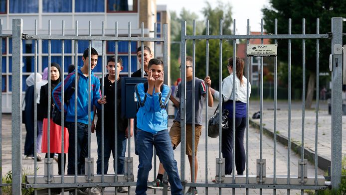 Leerlingen van de Ibn Ghaldounschool