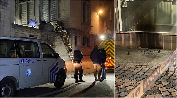 MECHELEN - De politie voerde na de aanslagen met de molotovcocktails de nodige vaststellingen uit.