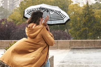 Hold on to that umbrella! Week starts grey, wet and windy, gusty winds possible