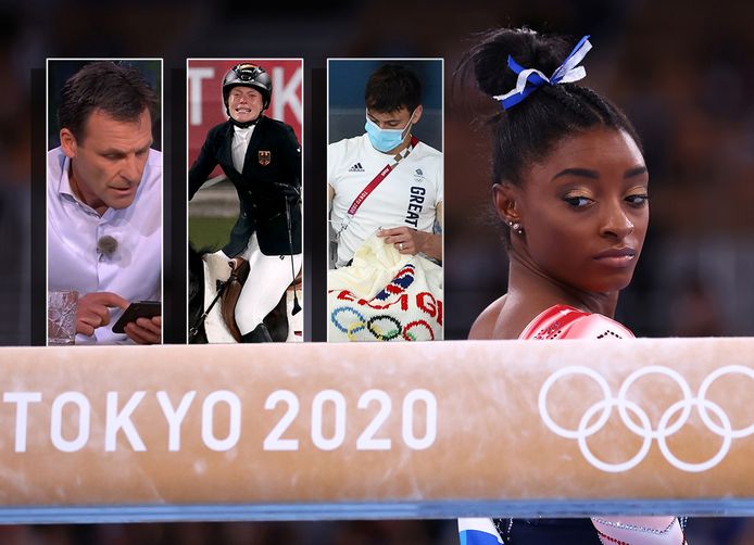 Jacques Brinkman, Annika Schleu, Tom Daley en Simone Biles.
