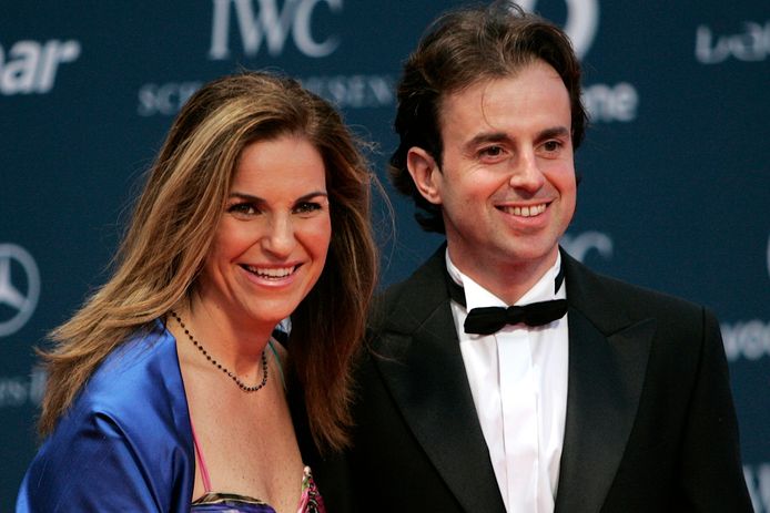 Arantxa Sánchez Vicario en haar toenmalige man Josep Santacana op een foto uit 2010.